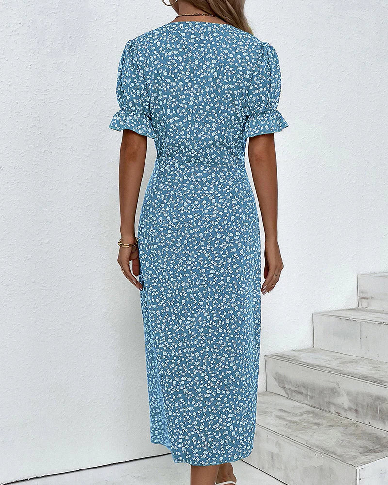 Tine - Vestido De Manga Corta Con Estampado Floral