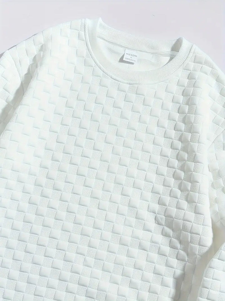Stafford - Sudadera Informal Con Textura a Cuadros