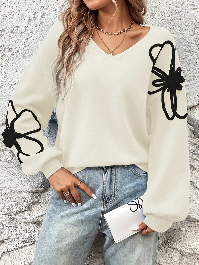 Semira - Jersey De Manga Larga Con Bordado De Flores