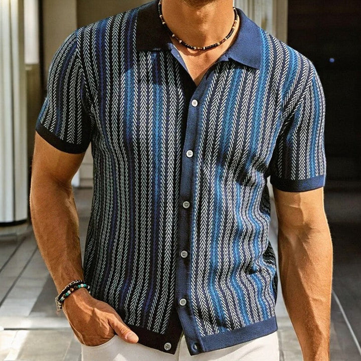 Stark - Elegante Camisa De Manga Corta Con Botones