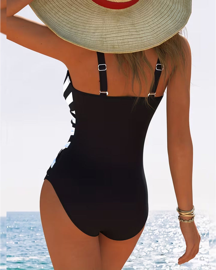 Sulinna - Bañador De Una Pieza a Rayas De Estilo Informal
