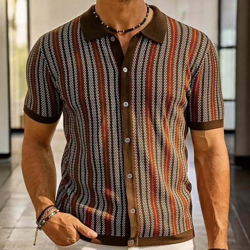 Stark - Elegante Camisa De Manga Corta Con Botones