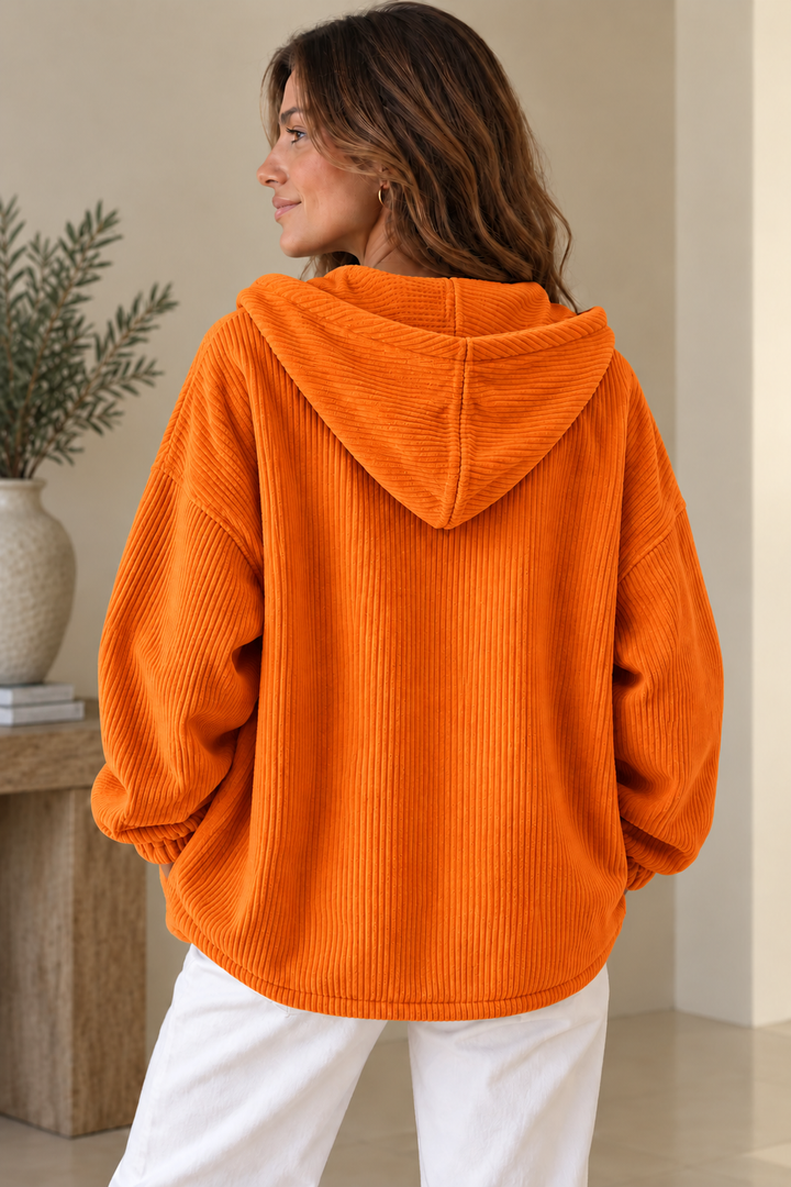 Nalina - Chaqueta Con Capucha De Pana De Corte Holgado