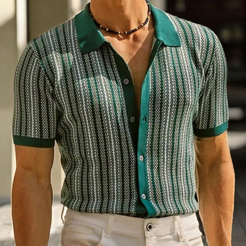 Stark - Elegante Camisa De Manga Corta Con Botones