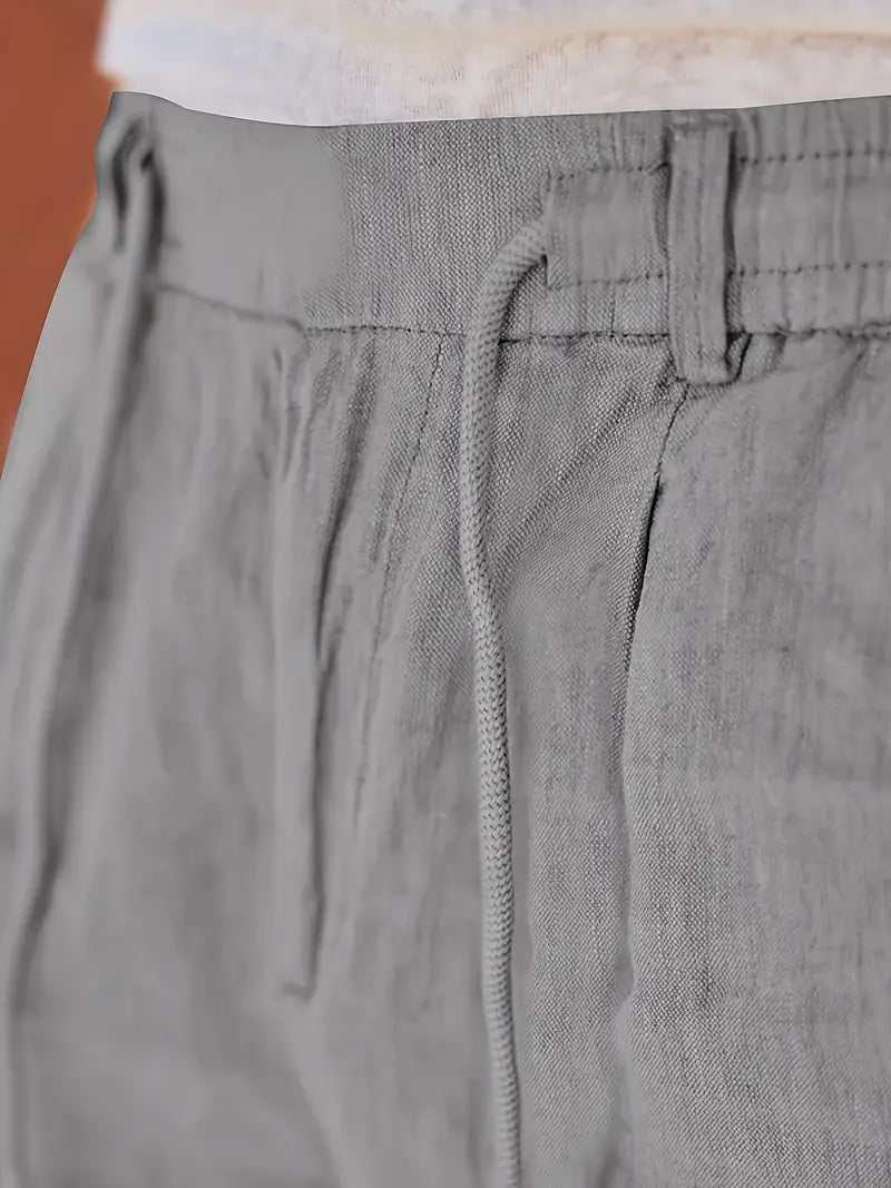 Nichols - Pantalón Holgado De Lino Con Cordón Ajustable