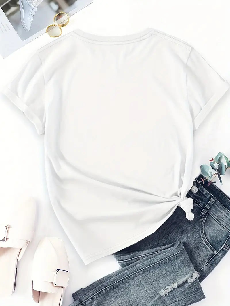 Aimilia - Elegante Camiseta De Manga Corta Con Estampado Floral