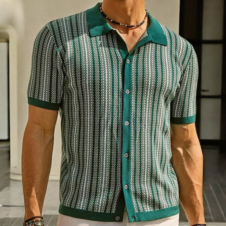 Stark - Elegante Camisa De Manga Corta Con Botones