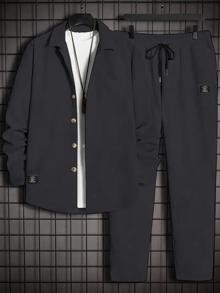 Podolak - Otoño e invierno Camisa De Manga Larga Con Pantalones Holgados