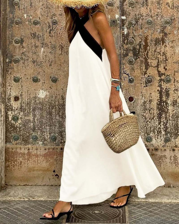 Giana - Elegante Vestido Sin Espalda Con Cuello Cruzado