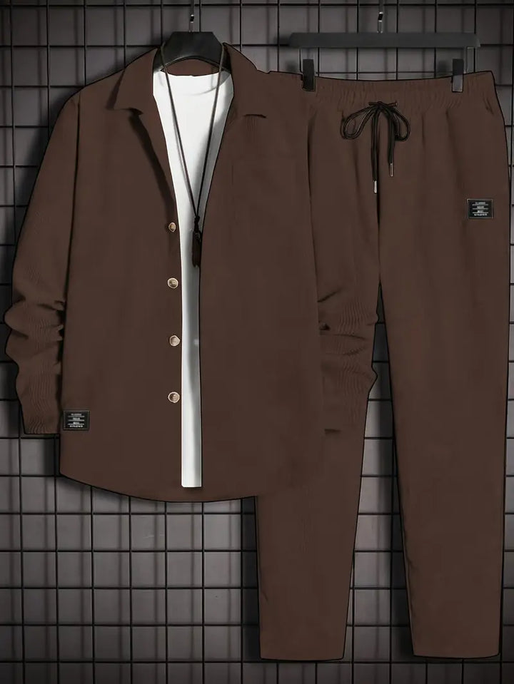 Podolak - Otoño e invierno Camisa De Manga Larga Con Pantalones Holgados