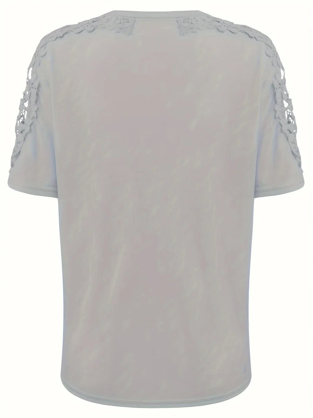Ancuta - Elegante Verano Manga Corta Camiseta Con Encaje
