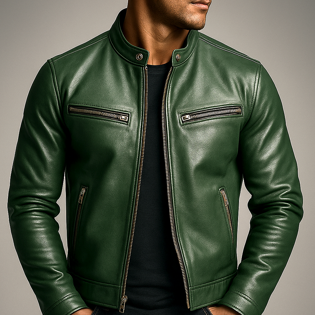 Hador - Chaqueta de Cuero Vintage