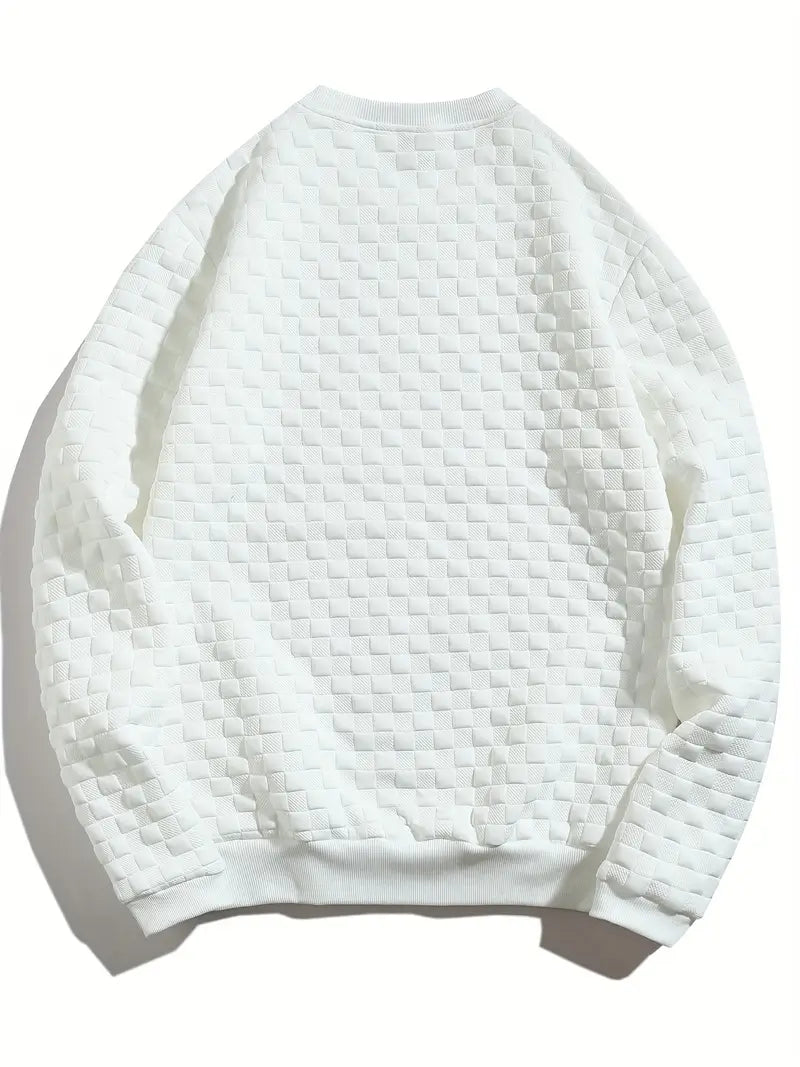 Stafford - Sudadera Informal Con Textura a Cuadros