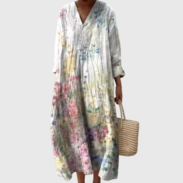 Elyana - Vestido Midi Oversize Con Cuello en V