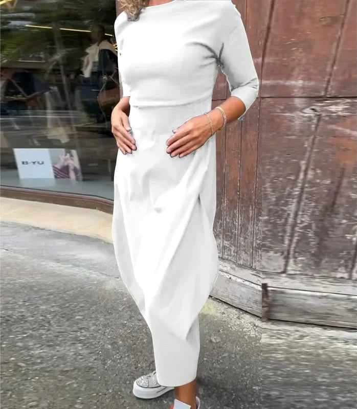 Vionel - Vestido De Poliéster De Manga Larga Con Bolsillos