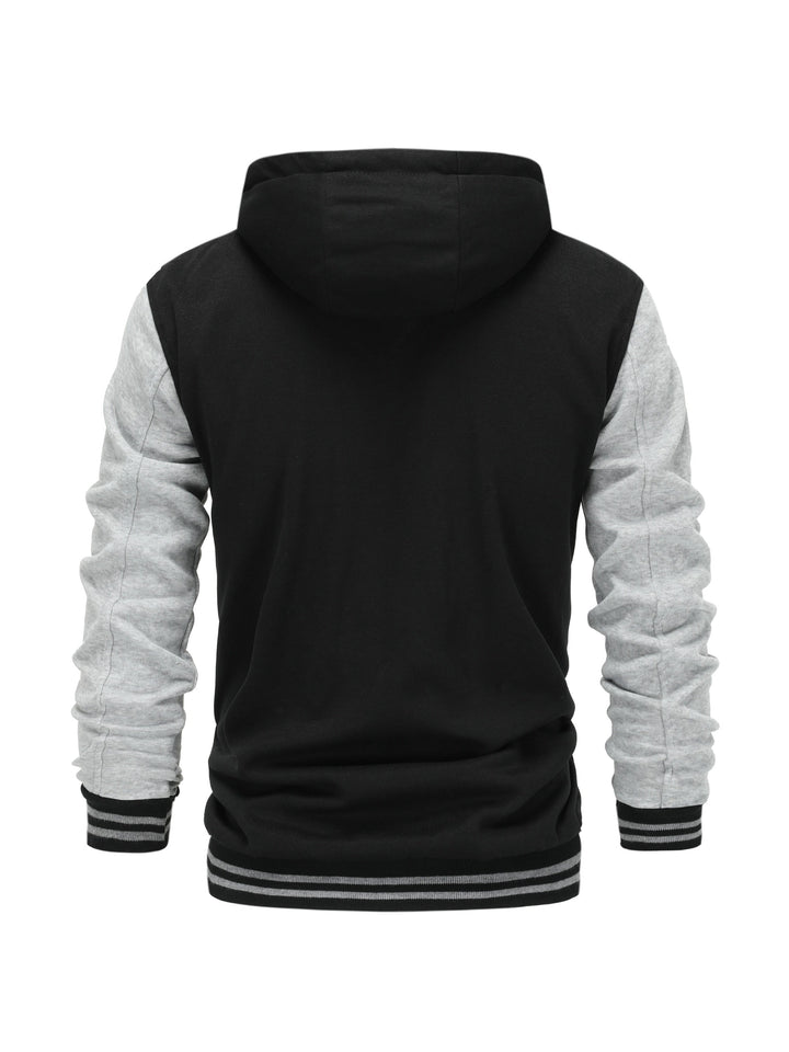 Askhat - Chaqueta De Béisbol De Manga Larga Con Capucha