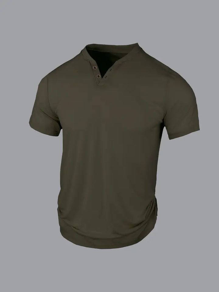Eligio - Camiseta de Punto Con Botón