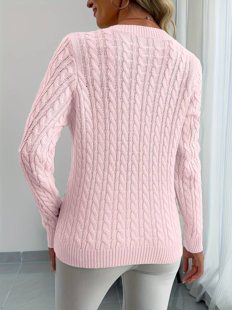 Zivah - Elegante Jersey Acanalado Con Cuello en V