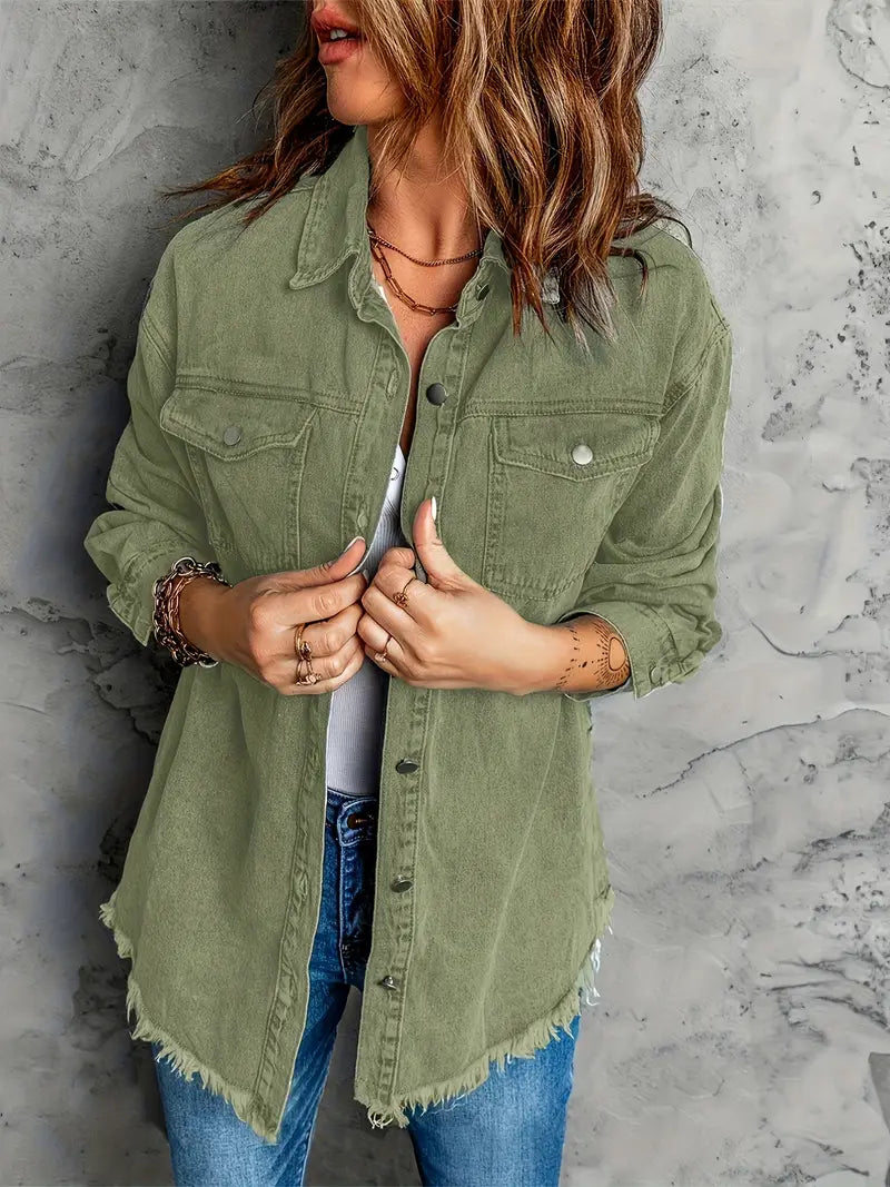 Malika - Chaqueta Vaquera De Manga Larga