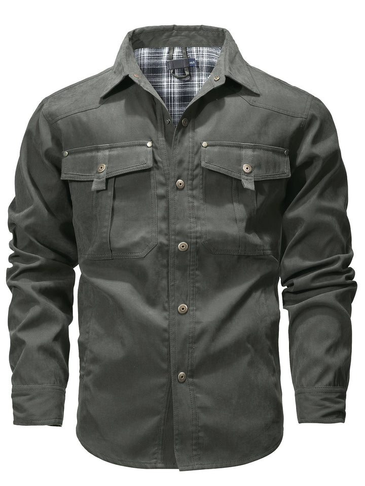 Evrypidis - Chaqueta Cargo Informal De Manga Larga