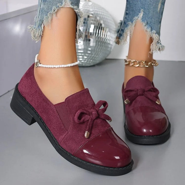 Azahra - Elegantes Mocasines Sin Cordones Con Lazo