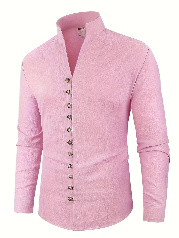 Shayne - Camisa Ligera De Algodón Y Lino Con Mangas Largas