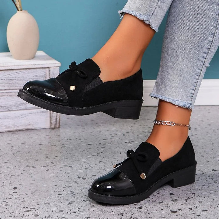 Azahra - Elegantes Mocasines Sin Cordones Con Lazo