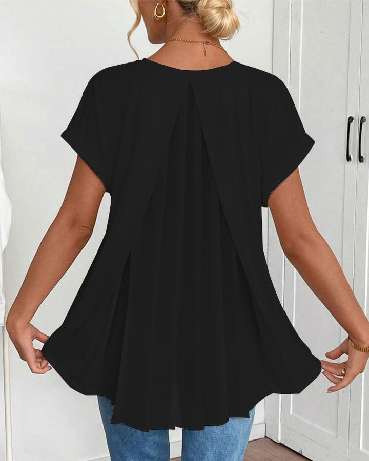 Liyanna - Camiseta de Manga Corta con Diseño Patchwork