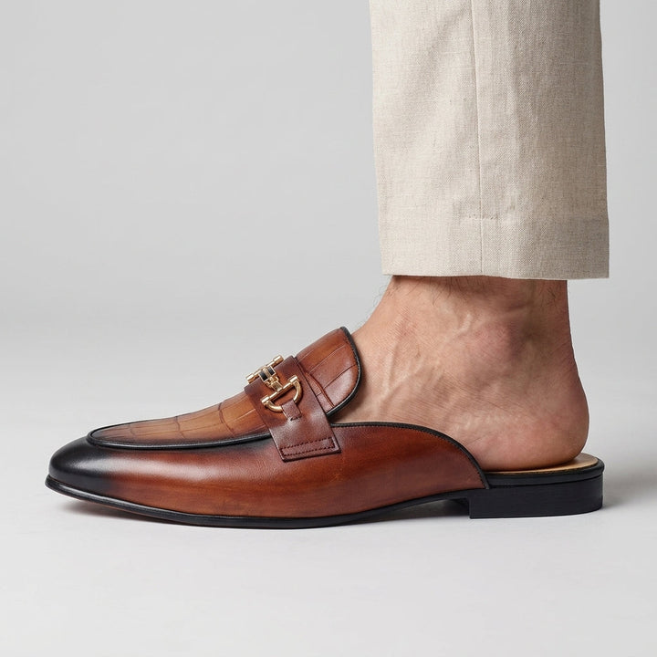 Idris - Zapatos De Cuero Sin Talón