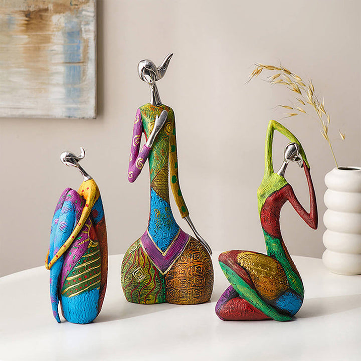 ArtMira - Estatuas Abstractas De Mujeres Coloridas