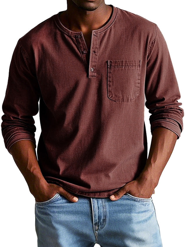 Neil - Camisa Vintage De Manga Larga