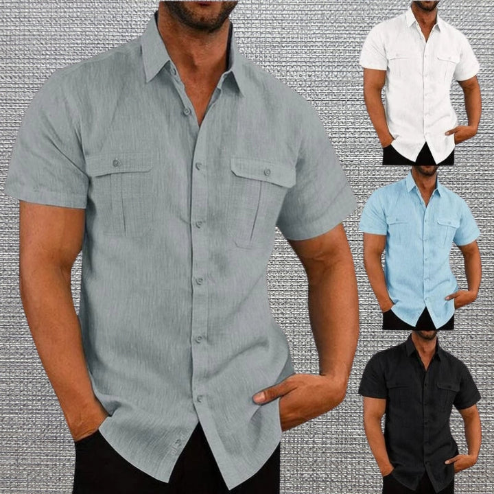Darius - Camisas De Manga Corta Con Dos Bolsillos En El Pecho