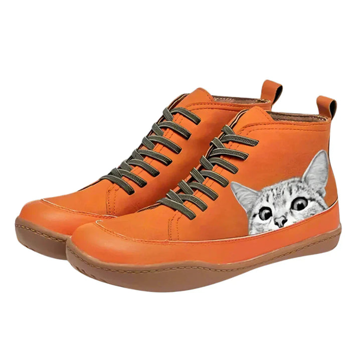 Fenna - Botines De Piel De Gato