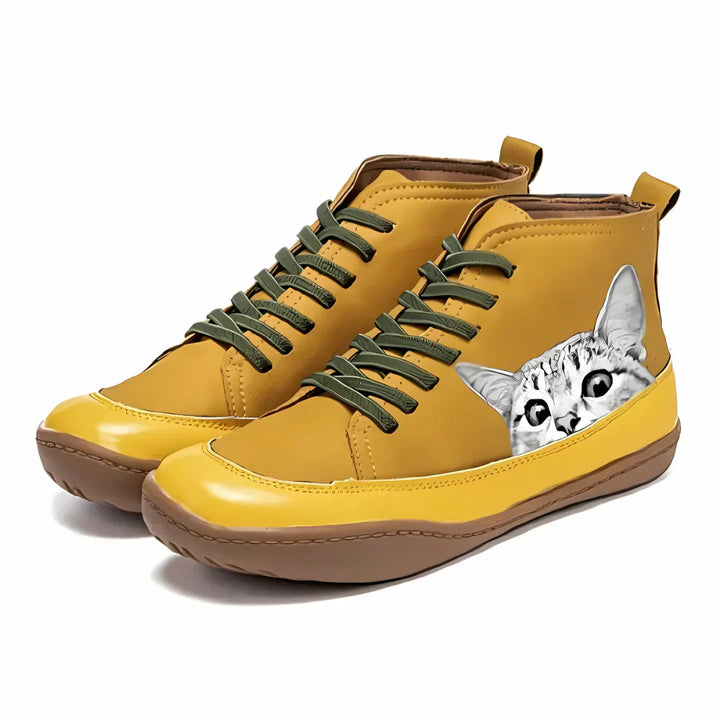 Fenna - Botines De Piel De Gato