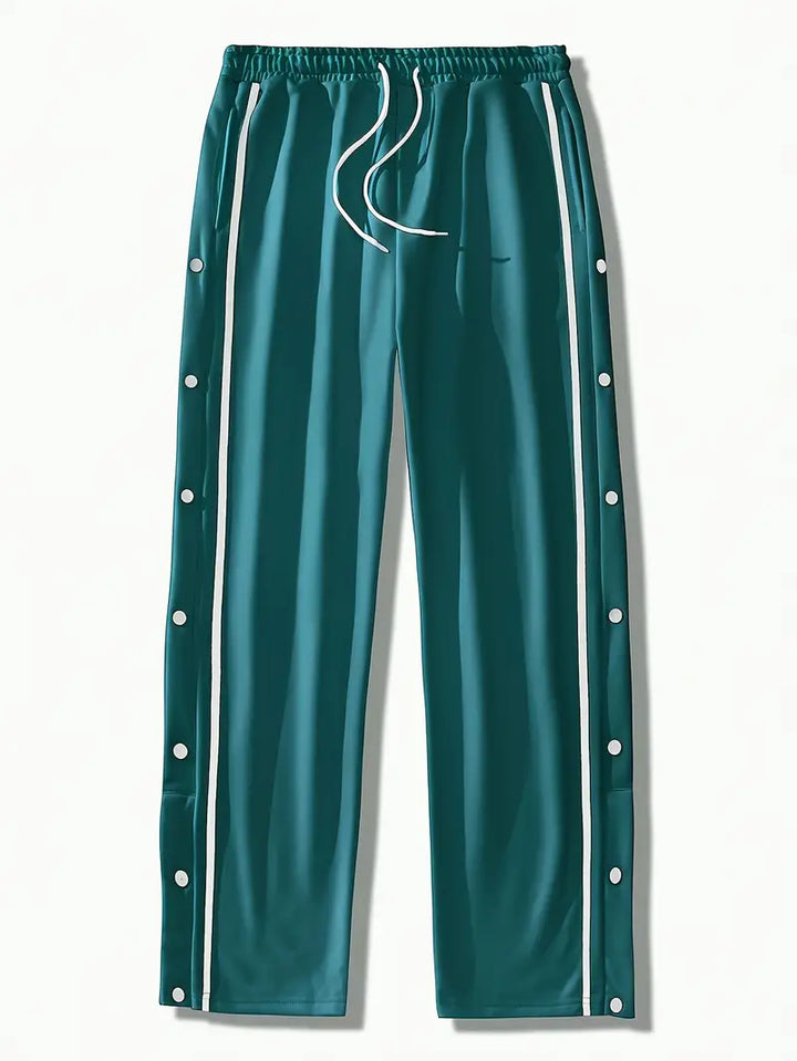 Mendis - Pantalón Deportivo Informal de Pierna Recta Con Botón a Presión