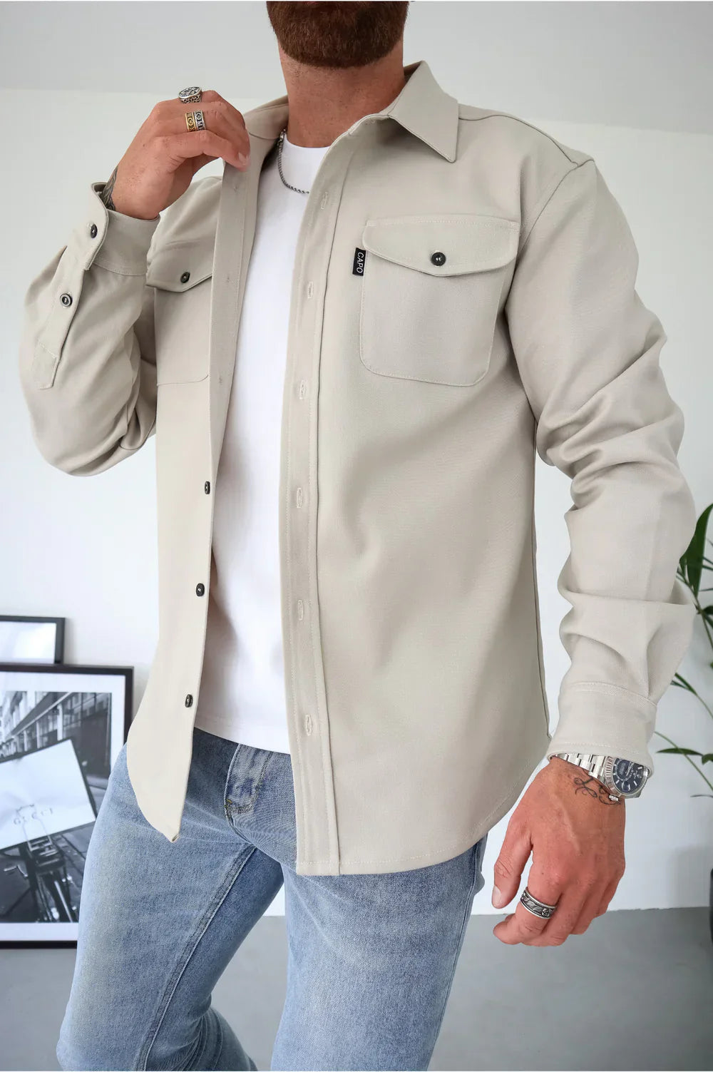 Dewid - Camisa Abotonada Con Bolsillos Delanteros