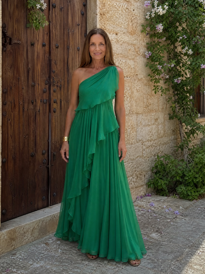 Seyma - Vestido Largo Con Volantes