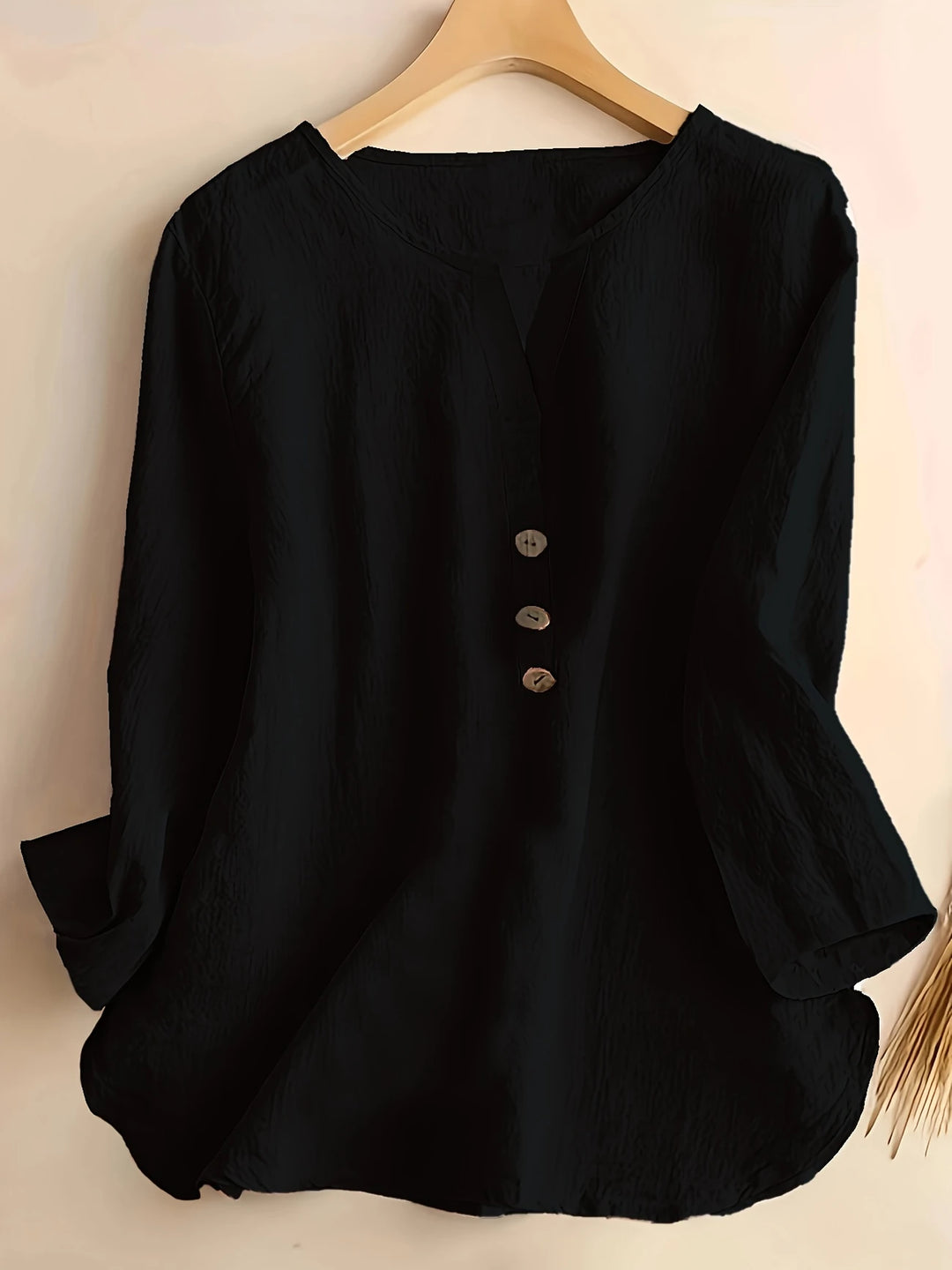 Mykaela - Blusa Informal De Algodón Y Lino