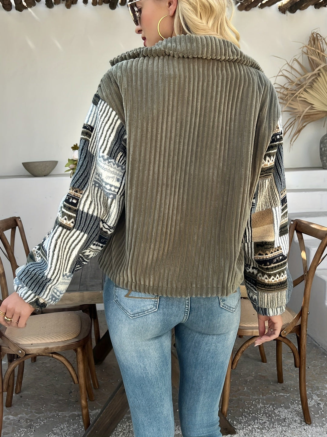 Rydia - Chaqueta De Manga Larga Con Solapas Y Botones