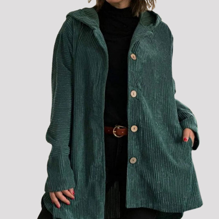 Daleny - Chaqueta Con Capucha Y Botones De Terciopelo