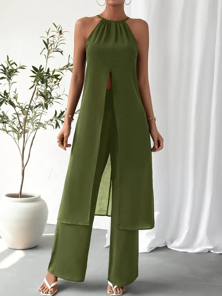 Eirini - Elegante Conjunto De Dos Piezas Sin Mangas