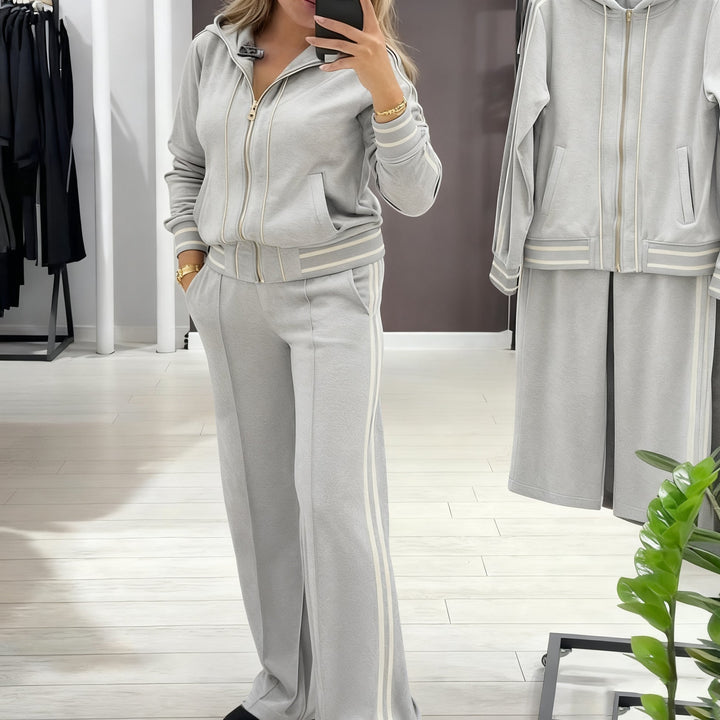 Alyn - Chaqueta Con Cremallera Y Pantalones De Pierna Ancha