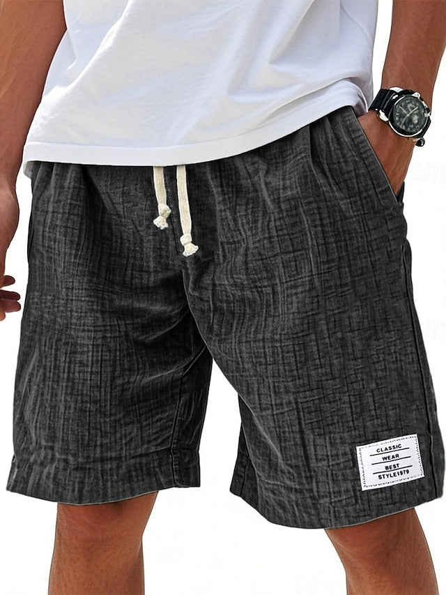 Javid - Pantalones Cortos Informales Ligeros de Corte Holgado