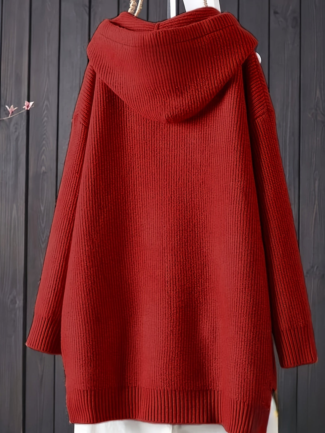 Genivee - Sudadera Con Capucha De Punto Manga Larga Informal