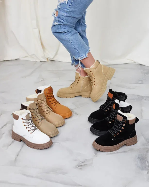 Alosia - Botines Con Cordones y Suela Gruesa