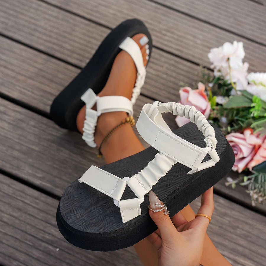 Neelee - Sandalias Con Plataforma y Correas De Velcro