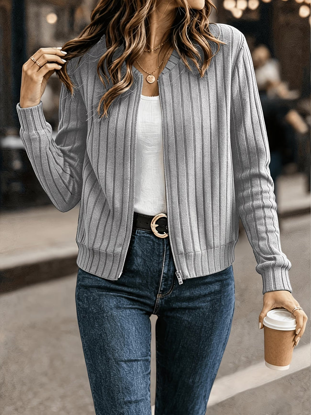 Nalia - Chaqueta De Punto Con Una Sola Manga