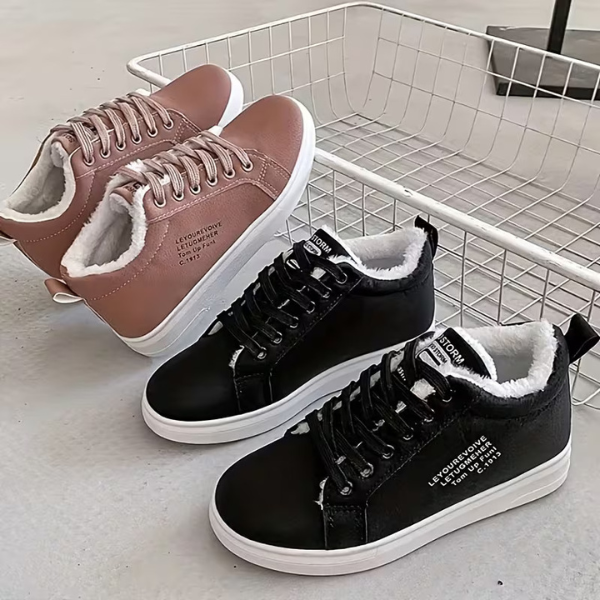 Arlena - Zapatillas De Cordones De Invierno Con Forro De Piel