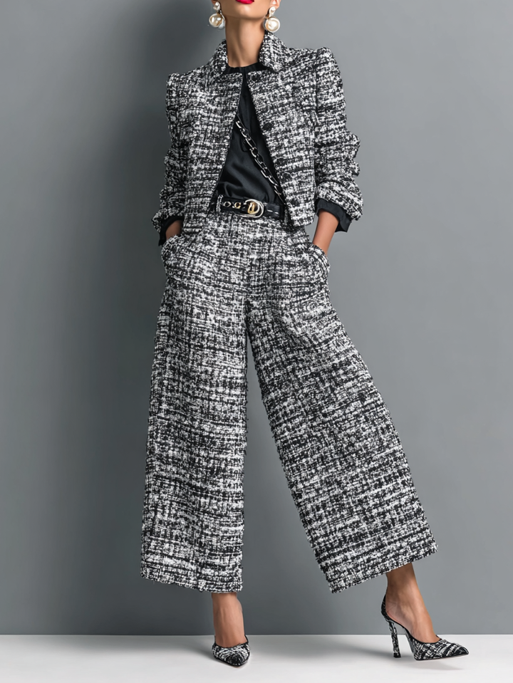Aderet - Elegante Chaqueta de Manga Larga y Pantalón Informal