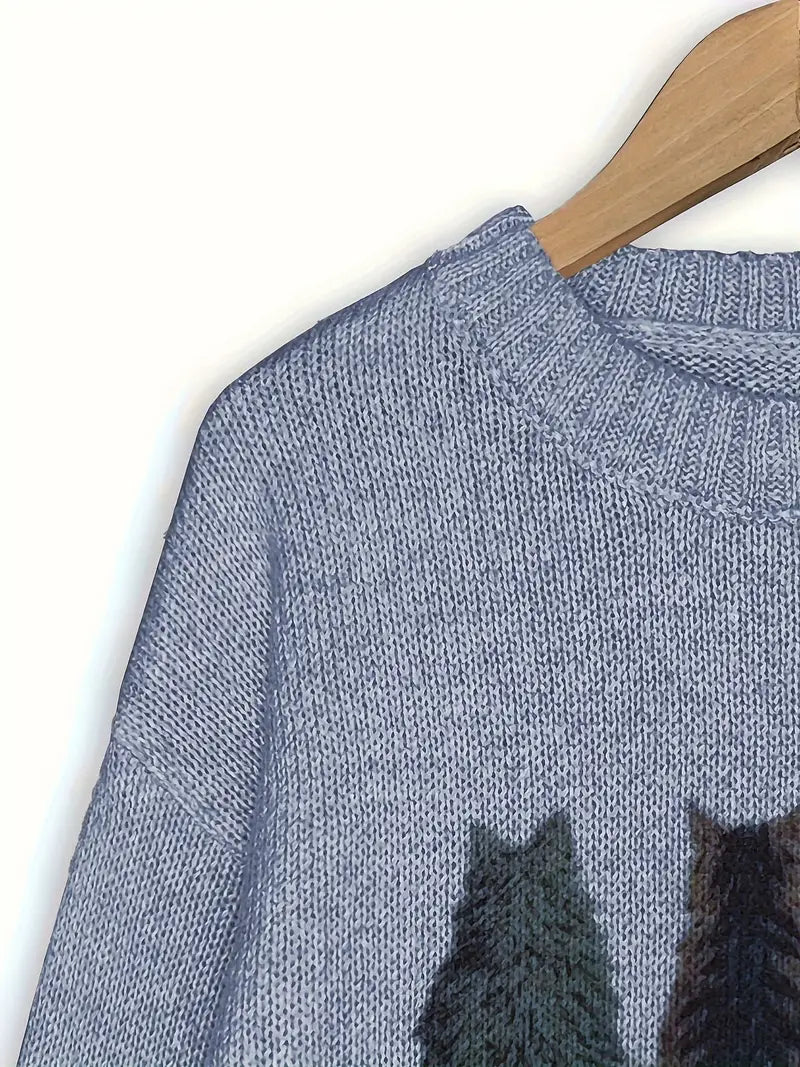Urvana - Jersey De Manga Larga Con Estampado De Gatos